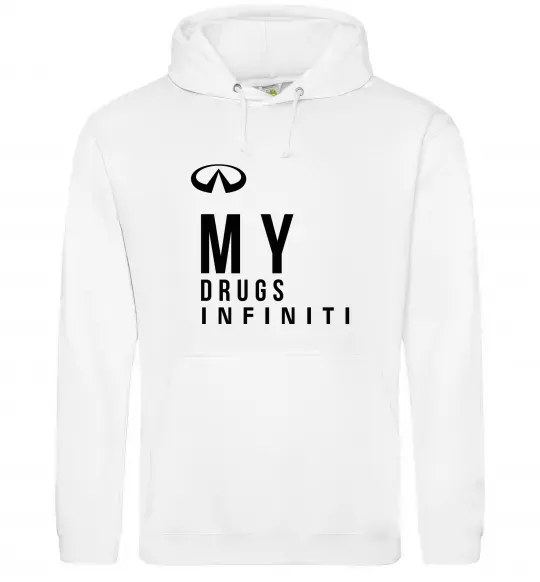 Женская толстовка (худи) Infiniti my drug Белый фото