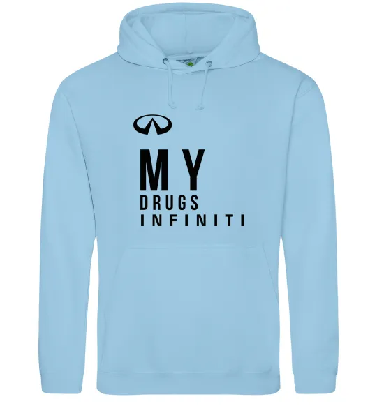 Женская толстовка (худи) Infiniti my drug Голубой фото