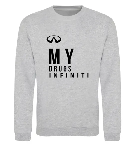 Свитшот Infiniti my drug Серый меланж фото