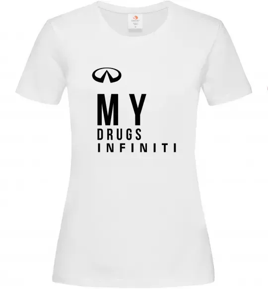 Женская футболка Infiniti my drug Белый фото