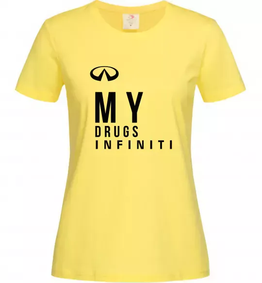 Женская футболка Infiniti my drug Лимонный фото