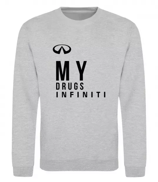Свитшот Infiniti my drug Серый меланж фото