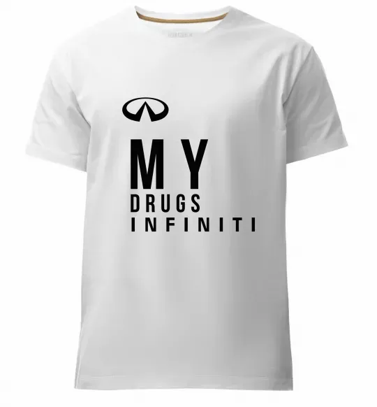 Мужская премиум футболка Infiniti my drug Белый фото