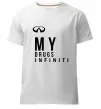 Мужская премиум футболка Infiniti my drug Белый фото