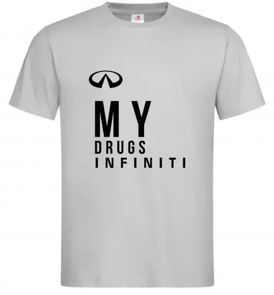 Мужская футболка Infiniti my drug Серый фото
