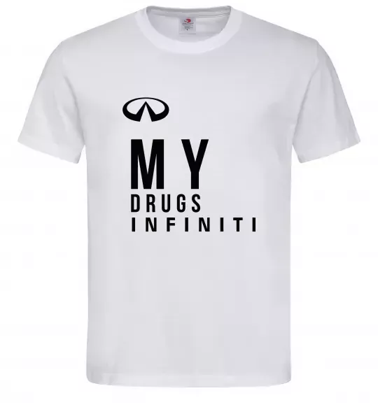 Мужская футболка Infiniti my drug Белый фото