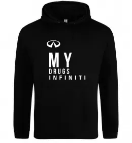 Мужская толстовка (худи) Infiniti my drug Черный фото
