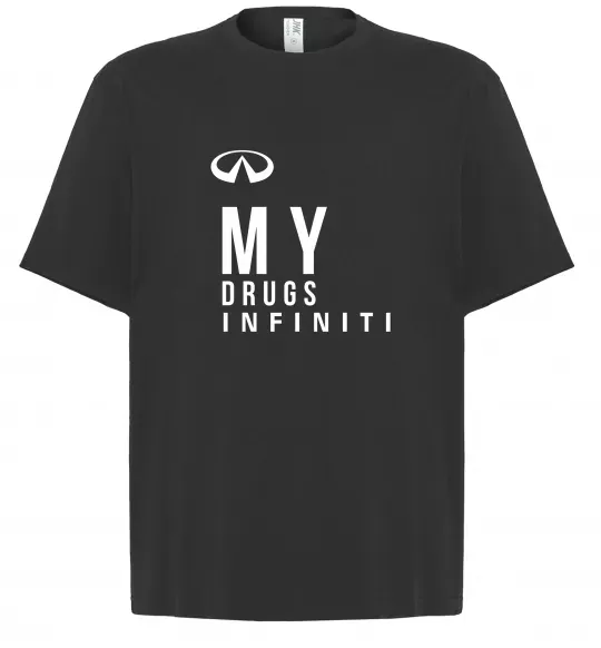 Футболка Оверсайз Infiniti my drug Черный фото
