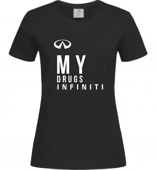 Женская футболка Infiniti my drug Черный фото