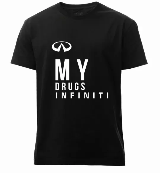 Мужская премиум футболка Infiniti my drug Черный фото
