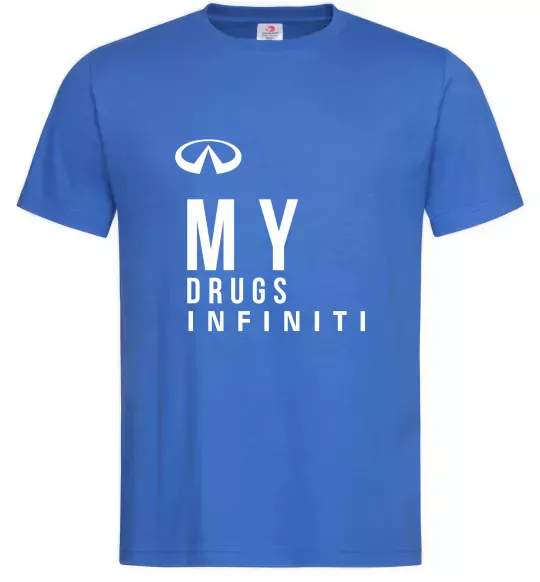 Мужская футболка Infiniti my drug Ярко-синий фото