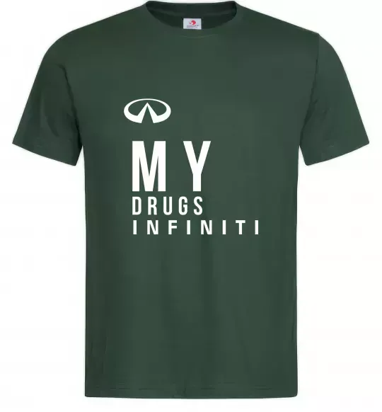 Мужская футболка Infiniti my drug Темно-зеленый фото