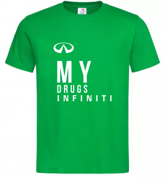 Мужская футболка Infiniti my drug Зеленый фото