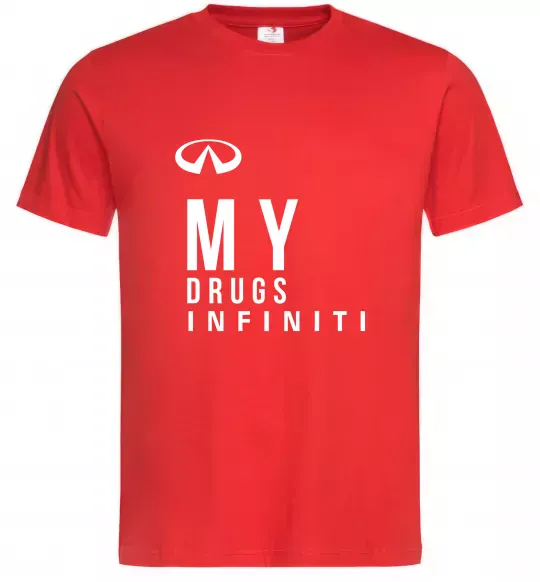 Мужская футболка Infiniti my drug Красный фото