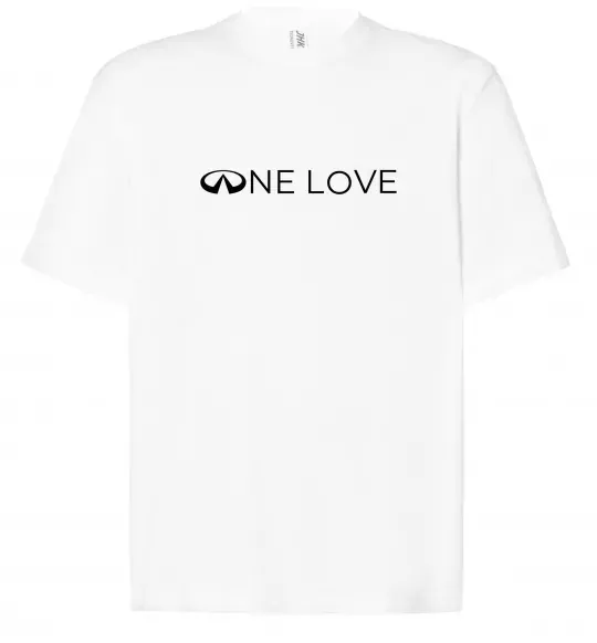 Футболка Оверсайз Infiniti one love Білий фото