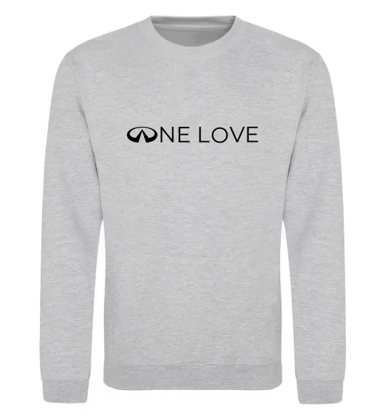 Свитшот Infiniti one love Серый меланж фото
