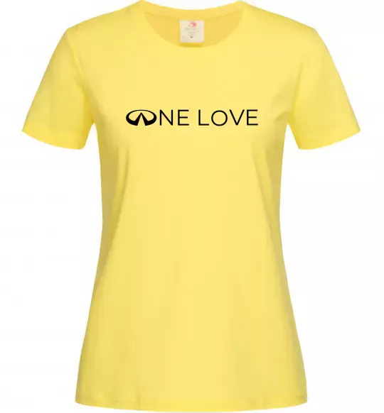 Женская футболка Infiniti one love Лимонный фото