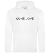 Мужская толстовка (худи) Infiniti one love Белый фото