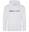 Мужская толстовка (худи) Infiniti one love Серый меланж фото