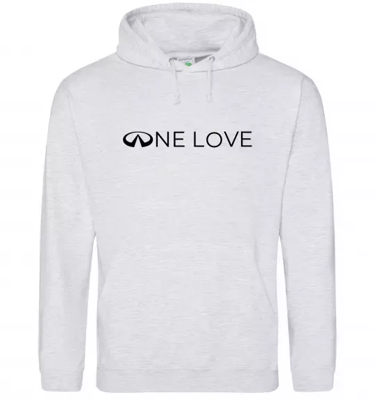 Женская толстовка (худи) Infiniti one love Серый меланж фото