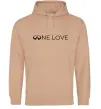 Женская толстовка (худи) Infiniti one love Песочный фото