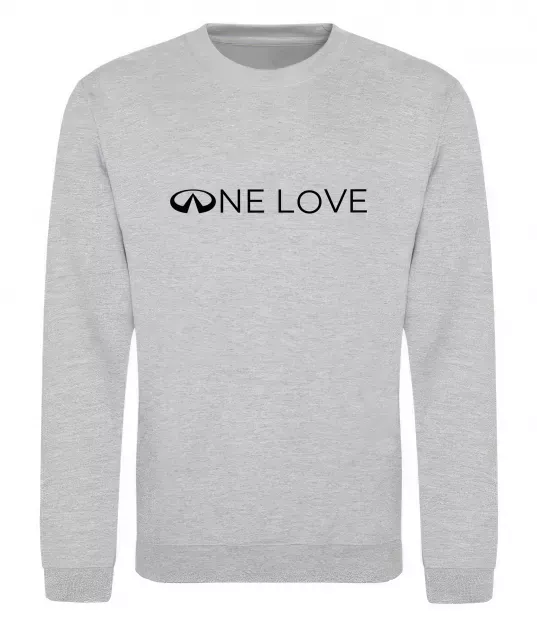 Свитшот Infiniti one love Серый меланж фото