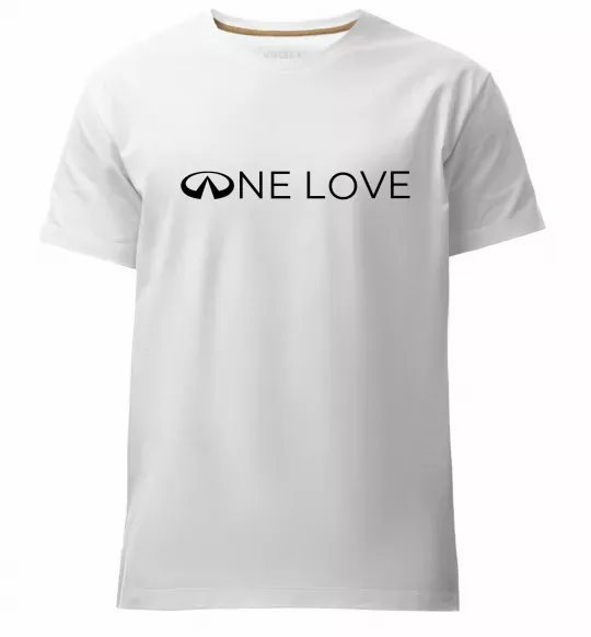 Мужская премиум футболка Infiniti one love Белый фото