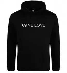 Мужская толстовка (худи) Infiniti one love Черный фото