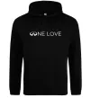 Мужская толстовка (худи) Infiniti one love Черный фото