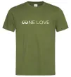 Мужская футболка Infiniti one love Оливковый фото