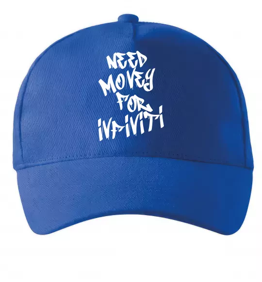 Кепка Need money for Infiniti Ярко-синий фото