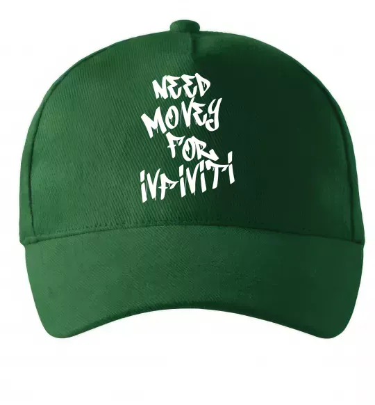 Кепка Need money for Infiniti Темно-зеленый фото