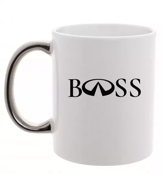 Чашка с цветной ручкой Infiniti Boss Серебро фото