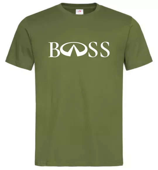 Мужская футболка Infiniti Boss Оливковый фото