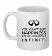 Чашка керамическая You can drive Infiniti Белый фото