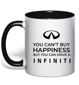 Чашка с цветной ручкой Need money for Infiniti Черный фото