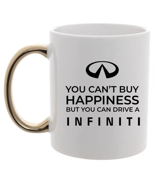 Чашка з кольоровою ручкою You can drive Infiniti Золото фото