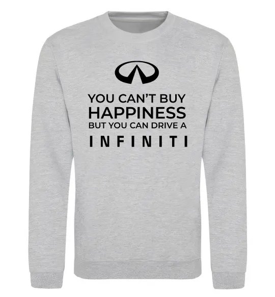 Світшот You can drive Infiniti Сірий меланж фото
