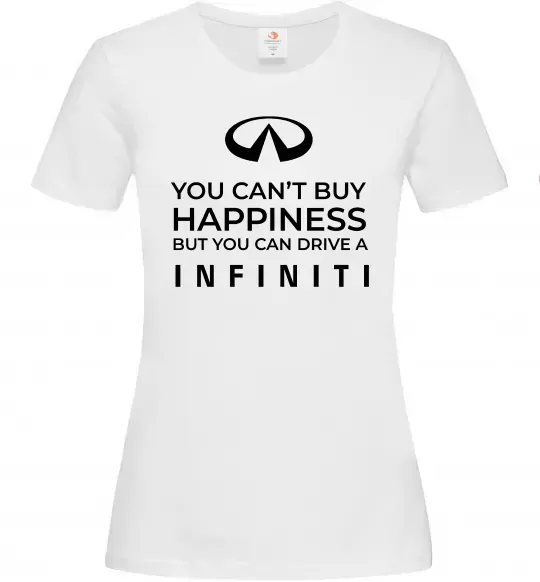 Женская футболка You can drive Infiniti Белый фото