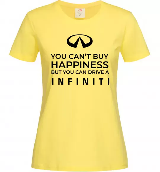 Женская футболка You can drive Infiniti Лимонный фото
