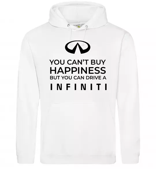Чоловіча толстовка (худі) You can drive Infiniti Білий фото