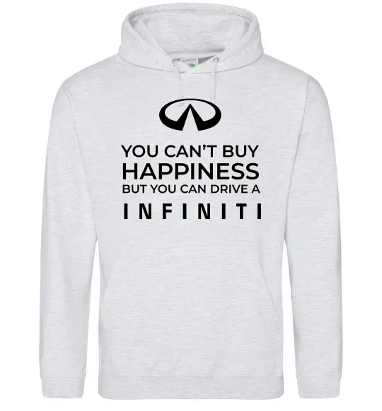 Жіноча толстовка (худі) You can drive Infiniti Сірий меланж фото