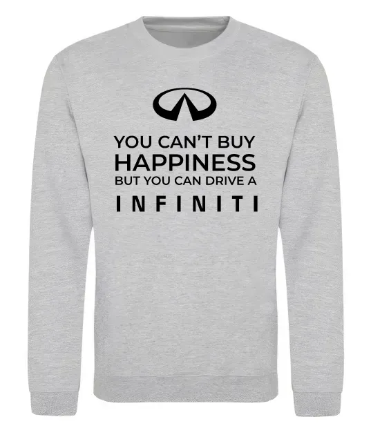 Свитшот You can drive Infiniti Серый меланж фото