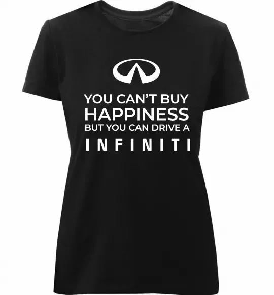 Женская премиум футболка You can drive Infiniti Черный фото