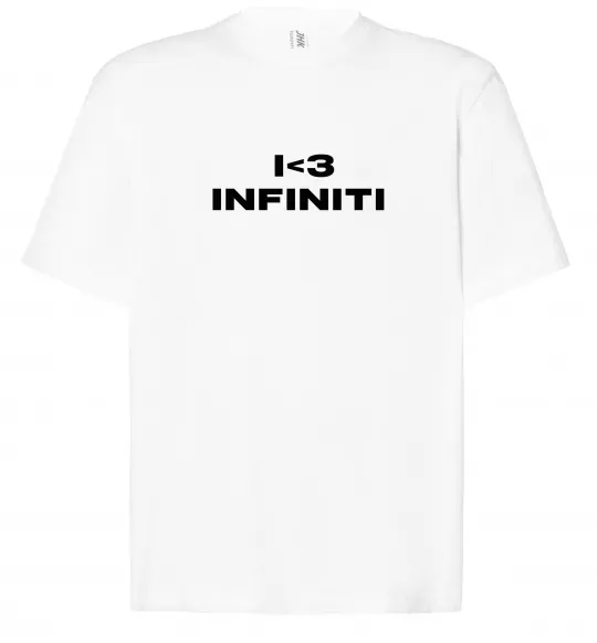 Футболка Оверсайз I <3 Infiniti Белый фото