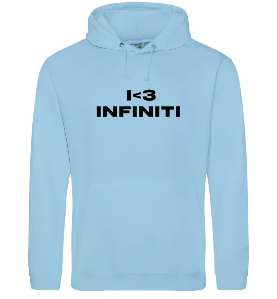 Чоловіча толстовка (худі) I <3 Infiniti Блакитний фото