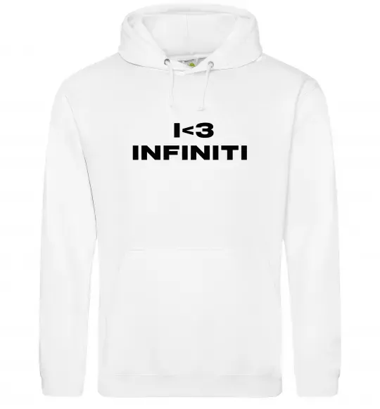 Жіноча толстовка (худі) I <3 Infiniti Білий фото