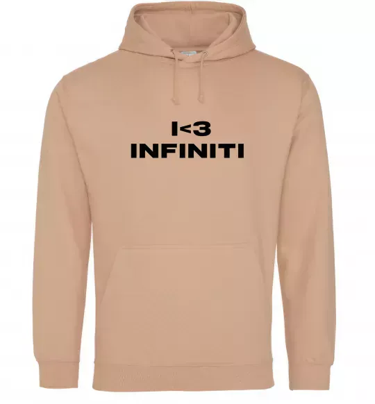 Жіноча толстовка (худі) I <3 Infiniti Пісочний фото