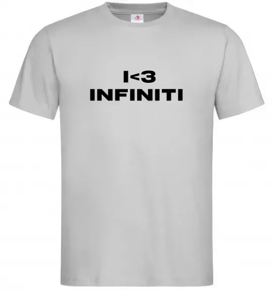 Мужская футболка I <3 Infiniti Серый фото