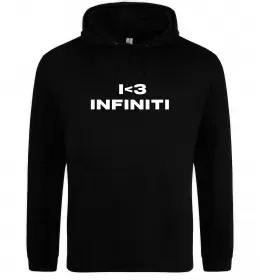 Женская толстовка (худи) I <3 Infiniti Черный фото